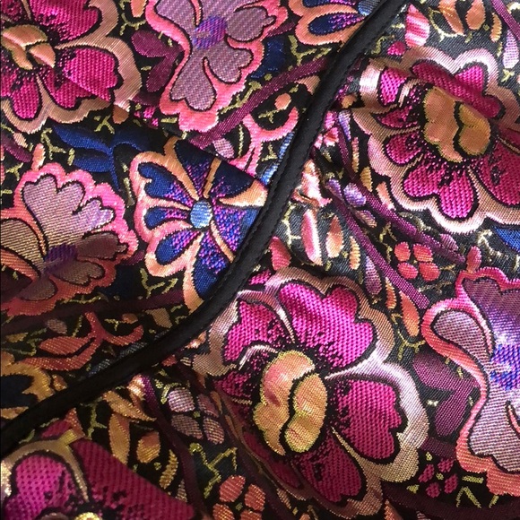 Metallic Floral Dress- M - Picture 2 of 4